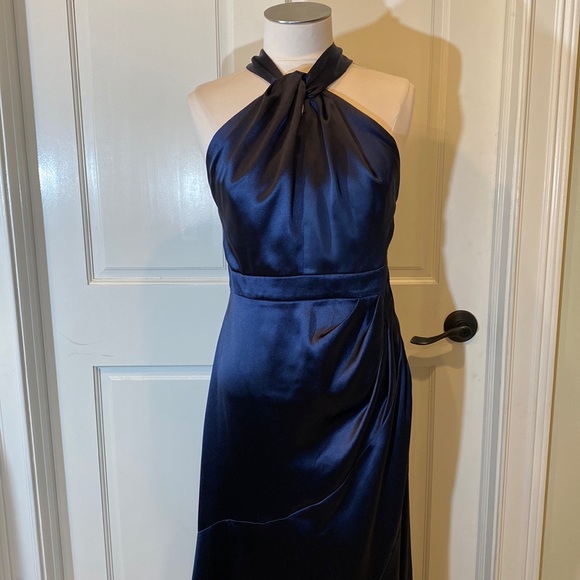 ASOS Satin Halted Maxi Formal Dress - Picture 3 of 12